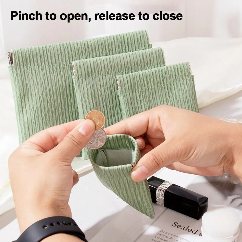 Modna Przenośna Kosmetyczka na Szminkę Mini Podróżna Torebka na Biżuterię Prosta Mała Torebka na Klucze dla Kobiet i Dziewcząt