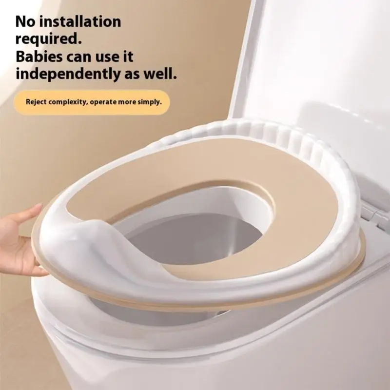 CORB-funda antideslizante para asiento inodoro para niños, superficies texturizadas suaves, diseño ergonómico, herramienta