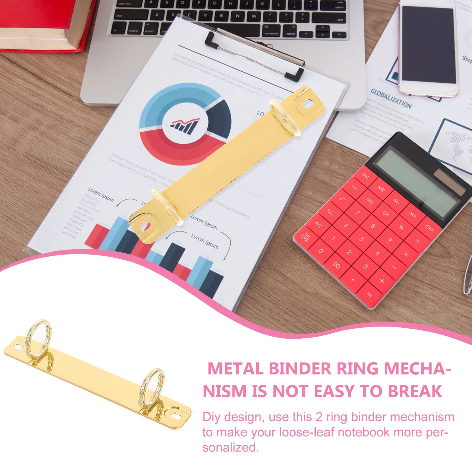 1 stücke 2 Ringbuch Mechanismus Metall Schraube Typ Diy Lose Blatt Notebook Zubehör Starke Datei Halter Für Planer Sammelalbum