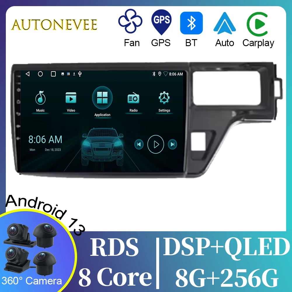 

For Honda Stepwgn 5 2015 - 2021Right hand driver Car Radio Stereo Multimedia Player 5G GPS Navigation High-performance CPU 2din