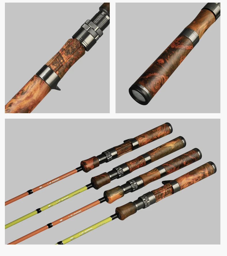 Leydun USOPP XUL Micro Flick Casting Rod Spinning Angelrute mit FUJI-Ringen aus Glasfaserstoff, Baitcasting Reise-Flussangelrute – Detail 10