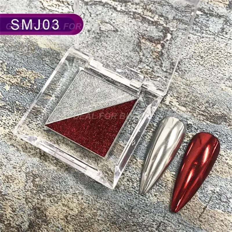 Metaliczny efekt błyszczący paznokcie do paznokci żel z brokatem lakier do paznokci dekoracja chromowany pył Pigment paznokcie puder lustrzany