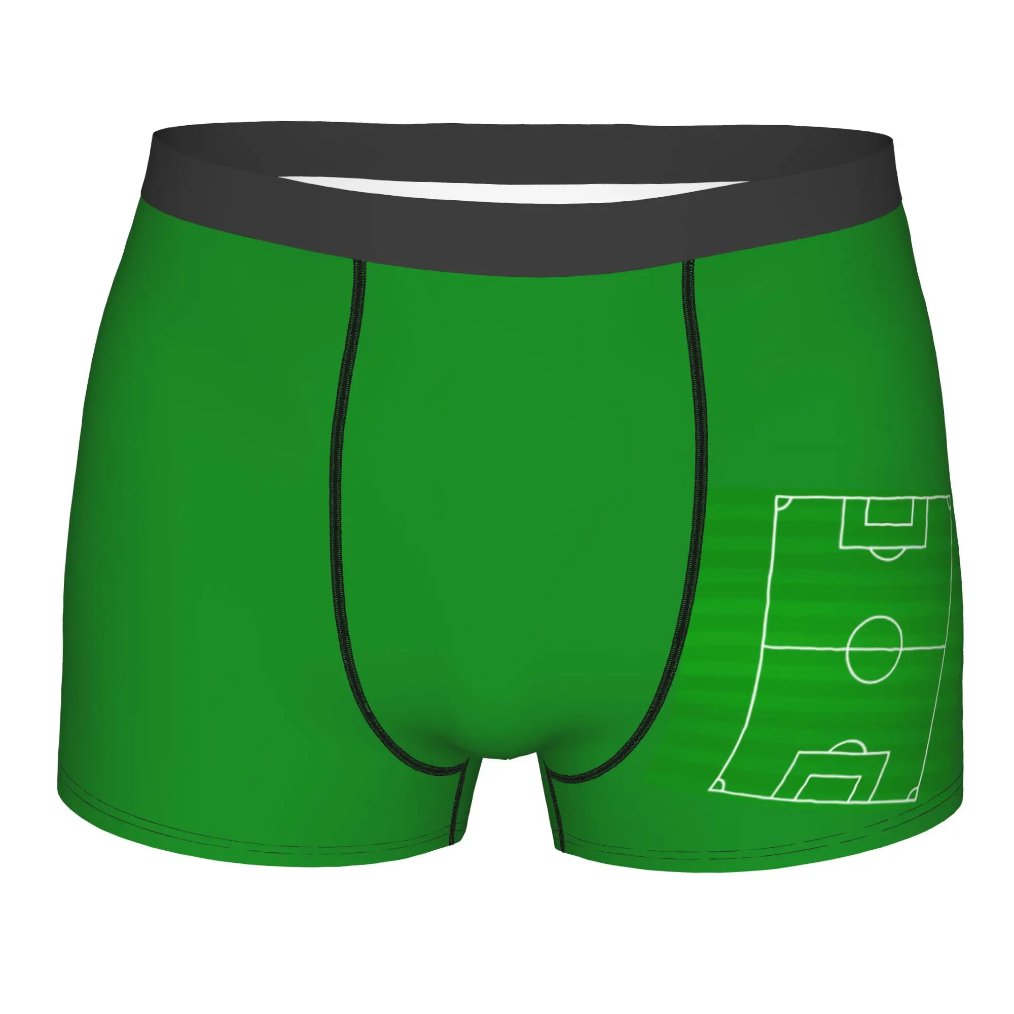 Customized Football Soccer Pitch Ground Underwear Male Print  Boxer Shorts Panties Briefs Soft Underpants
