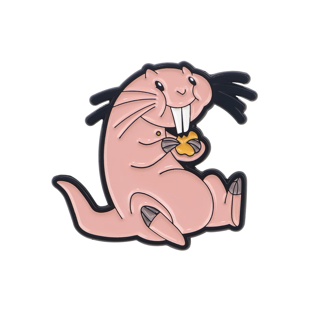 

Cute Naked Mole Rat Enamel Pins Custom Brooches Lapel Badges Briefcase backpacks Accessories Decoration Jewelry