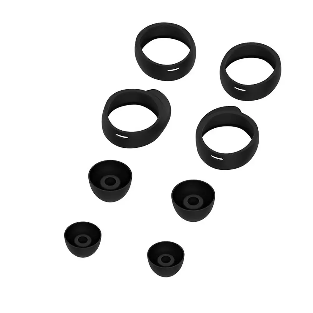 Wireless Headset Earphone Cover Replacements Tips Accessories Black Color Durable AntiDrop Silicone Fit Comfortable
