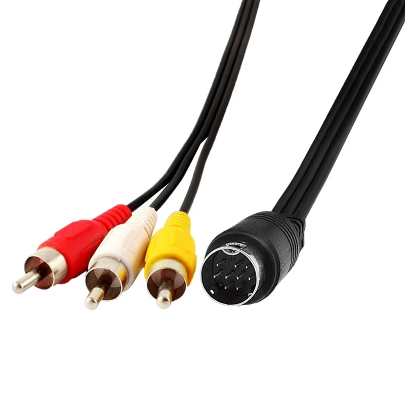 1.8m Mini DIN 9pin S-Video do 3 RCA męskie żeński Adapter kablowy dla RGB TV HDTV Audio wideo kabel AV