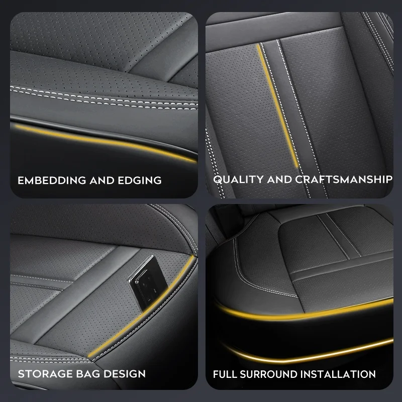 Funda para asiento de coche, juego completo de cuero NAPPA perforado, funda protectora para asiento, cojín Universal transpirable para asiento, conjunto Universal para Interior de coche