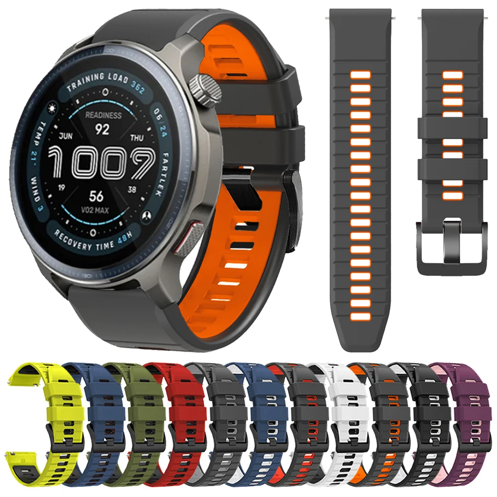 20 22 mm austauschbares Silikonband für Amazfit Balance 2/Active 2 Armband Atmungsaktives Armband Amazfit GTS 4 3 2e mini/Bip6/GTR 4 3