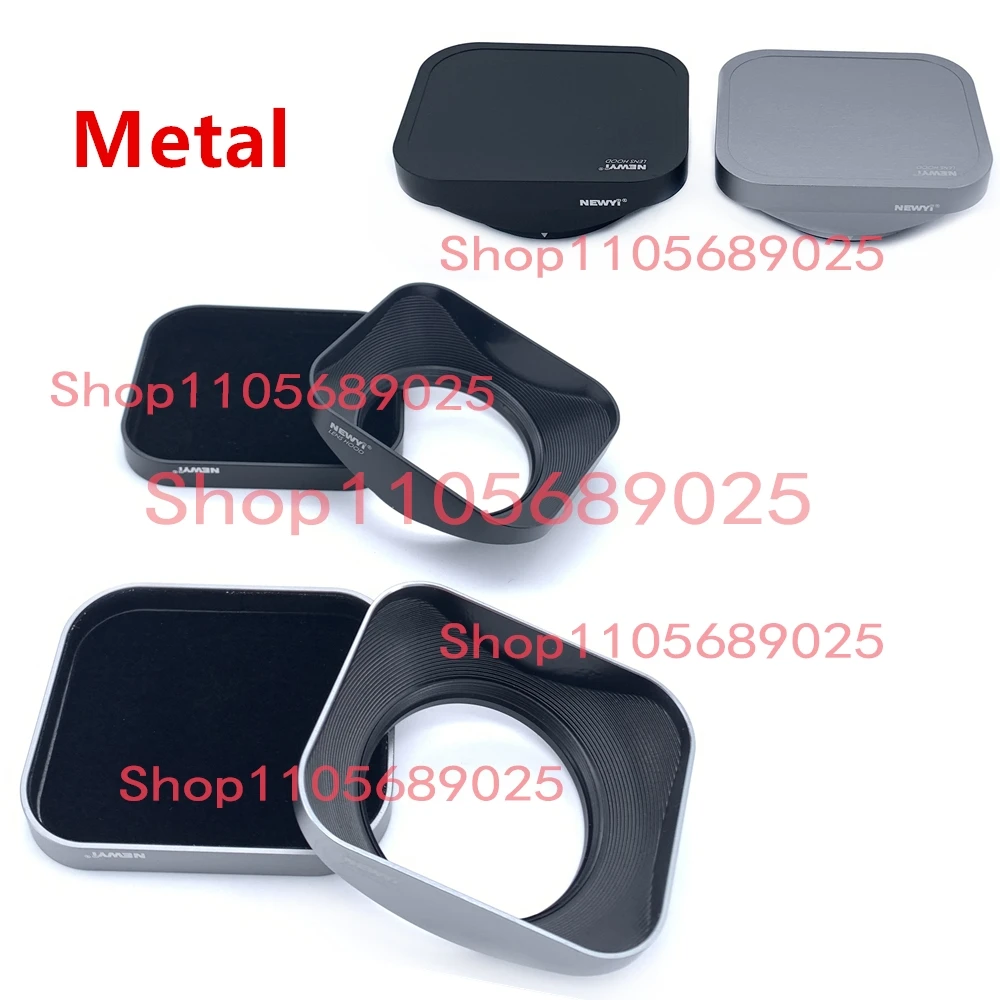 Square Lens Hood cover for Sony Fujifilm Olympus Mirrorless Camera Lenses DV Camcorders 37 39 40.5 43 46 49 52 55 58 mm