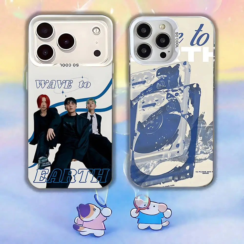 

WAVE 2 EARTH Phone Case For iPhone 17,16,13,12,11,15,14,Pro,Max,Plus,SE4,Air,Mini White IMD Matte