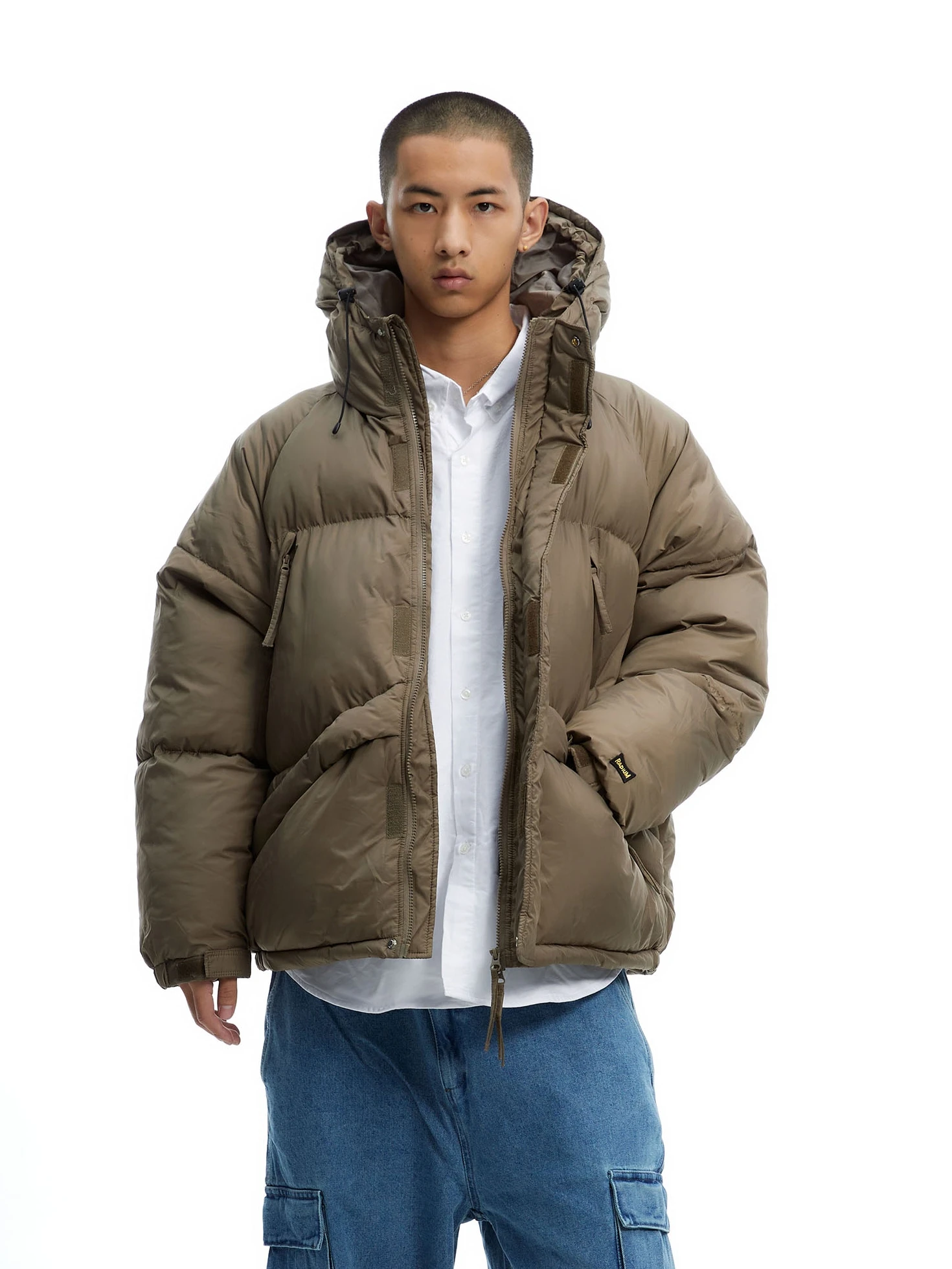 RADIUM Men's Autumn Winter Thiened Cotton Jaet Warmth Functional N3B Mountain System Workwear Hooded Tee-Proof Windbreaker