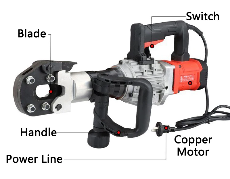 Electric Wire Rope Cutter LZ-32G Steel Strand Cutting Machine Copper Aluminum Cable Steel bar Cutter Hydraulic Shear