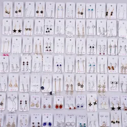 10/20 pairs/Lot fashionable rhinestone pendant/clip on earrings, sparkling heart flower jewelry, women's gift mix and match styl