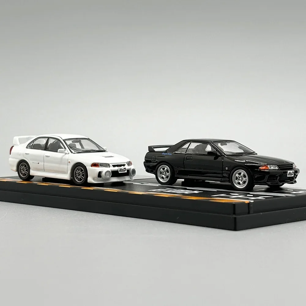 Bnr32 1:64 Scale Mitsub Evo4 Nissan Gtr R32 Set Alloy Rare Car Model Hobby Collection High-end Ornaments Gift Display Die-cast