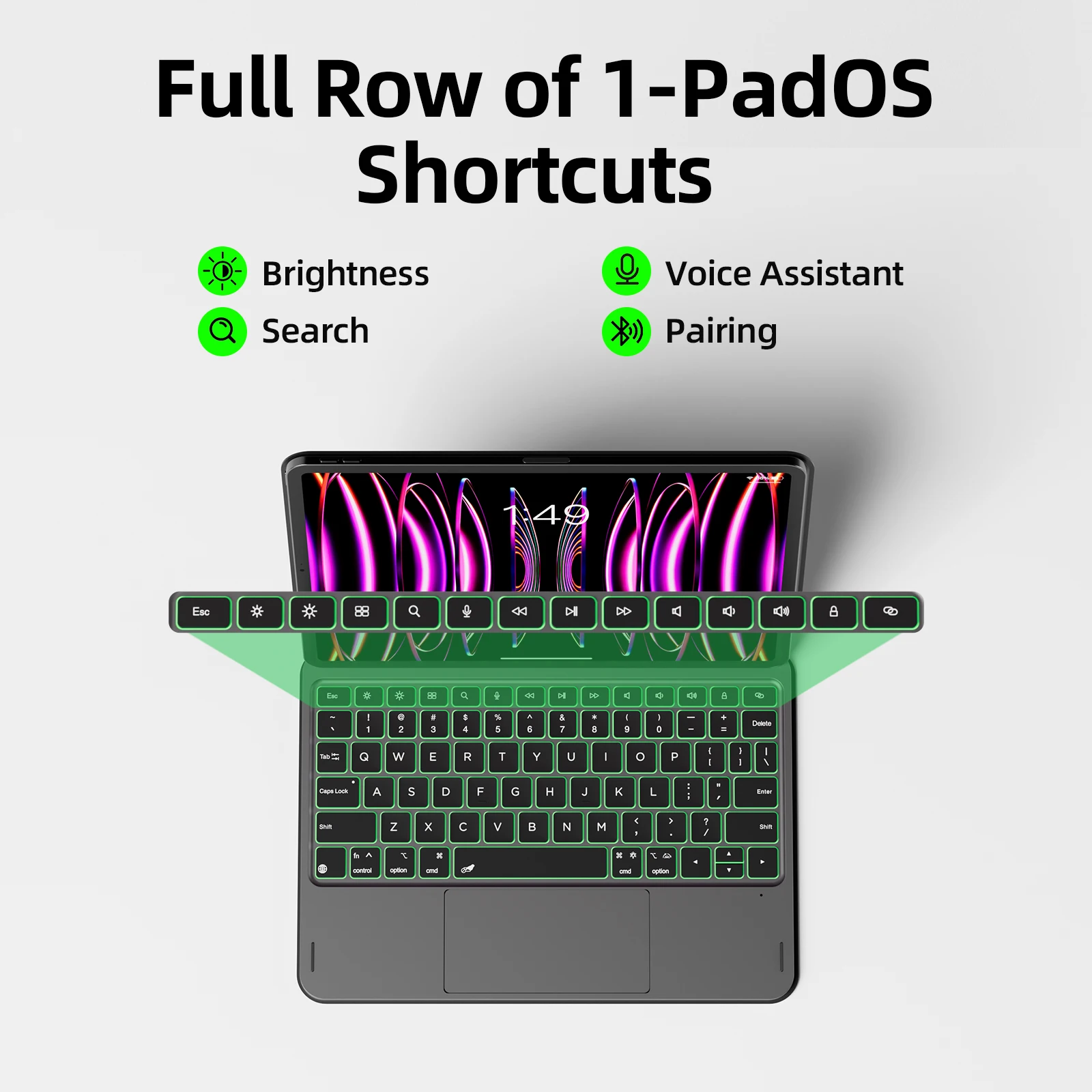 GOOJODOQ Teclado Mágico para iPad Air 6 2024 13 polegadas case para iPad Pro 11 12 9 Pro 13 Air 4 Air 5 para iPad 10a Geração Capa