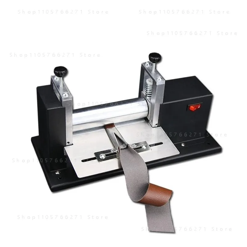 220V Electric Hand-cranked Small Leather Desktop Drawing Machine Pull Shoulder Strap Barrel Press Leather Laminat Machine