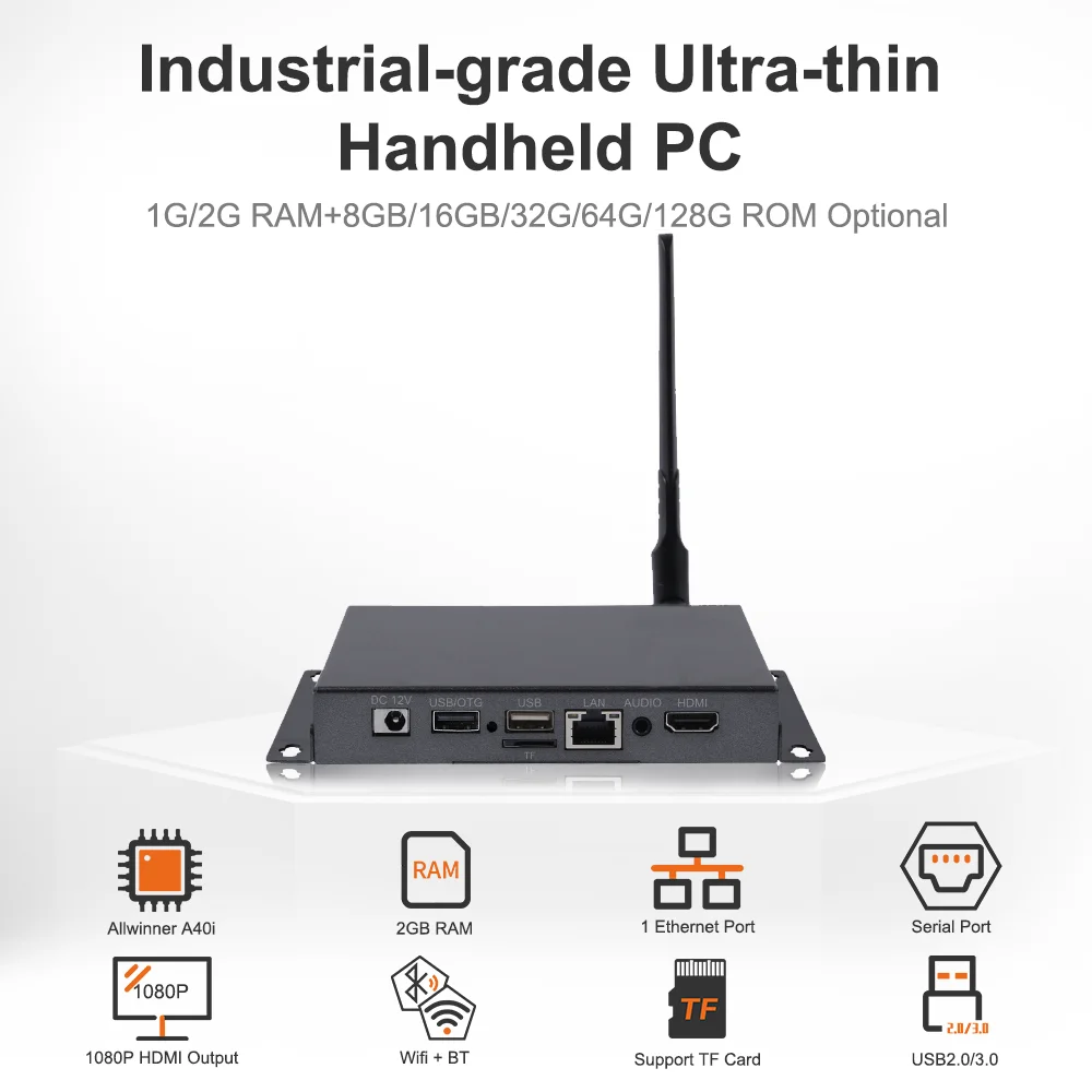 Embedded Computer Arm Industriële Controle Computer Allwinner A40i Quad-Core Android single board computer Box Wifi/4G