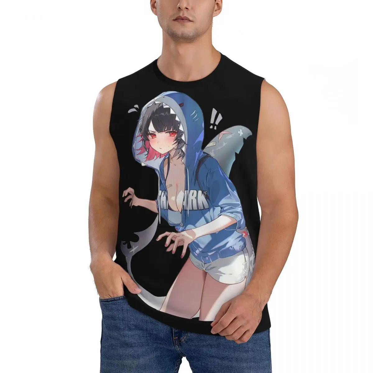 Ellen Joe Zenless Zone Zero Men Sleeveless Tank Tops Quick Dry Breathable Gym Fitness Running Summer Casual Sport Vest
