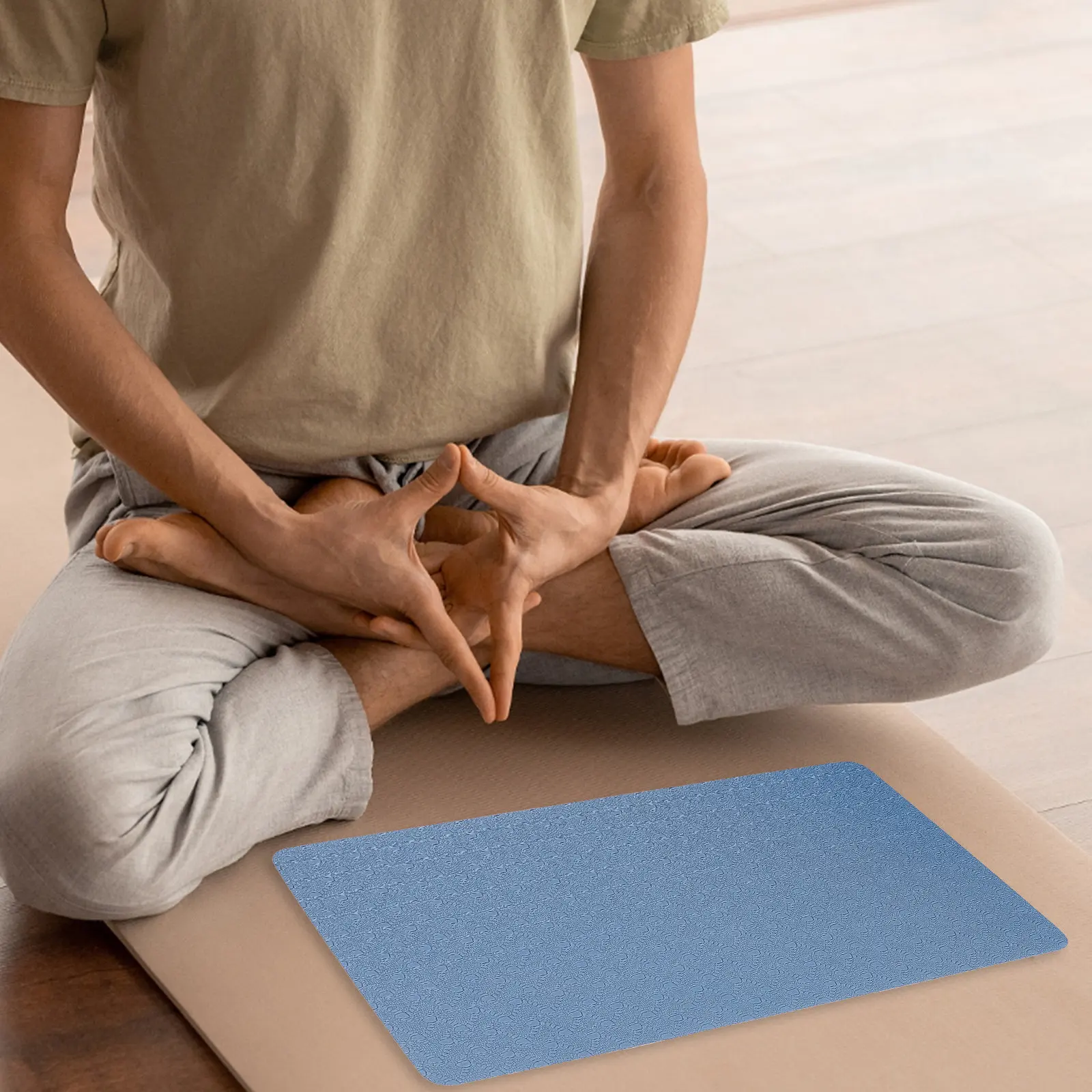 

1 пара подушек для йоги, светло-голубые, эргономичный дизайн, нескользящая поверхность, для занятий йогой, фитнесом, тренировок на баланс, комфортное использование босиком