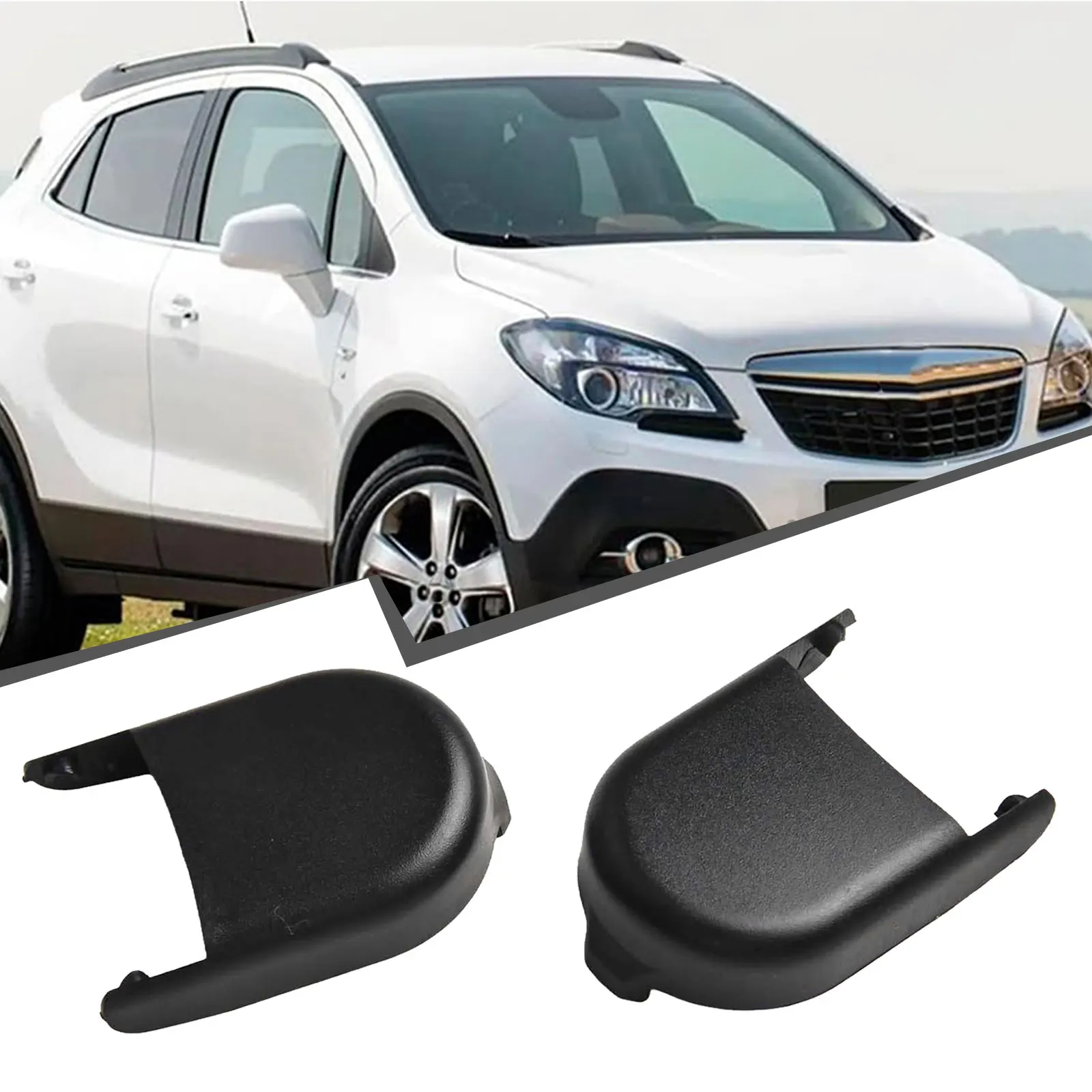 2Pcs Black Front Windshield Wiper Nut Cap 95271190 For Opel For Mokka 2012-2018 For BUICK For Enclave 2008-2017 For GMC Models