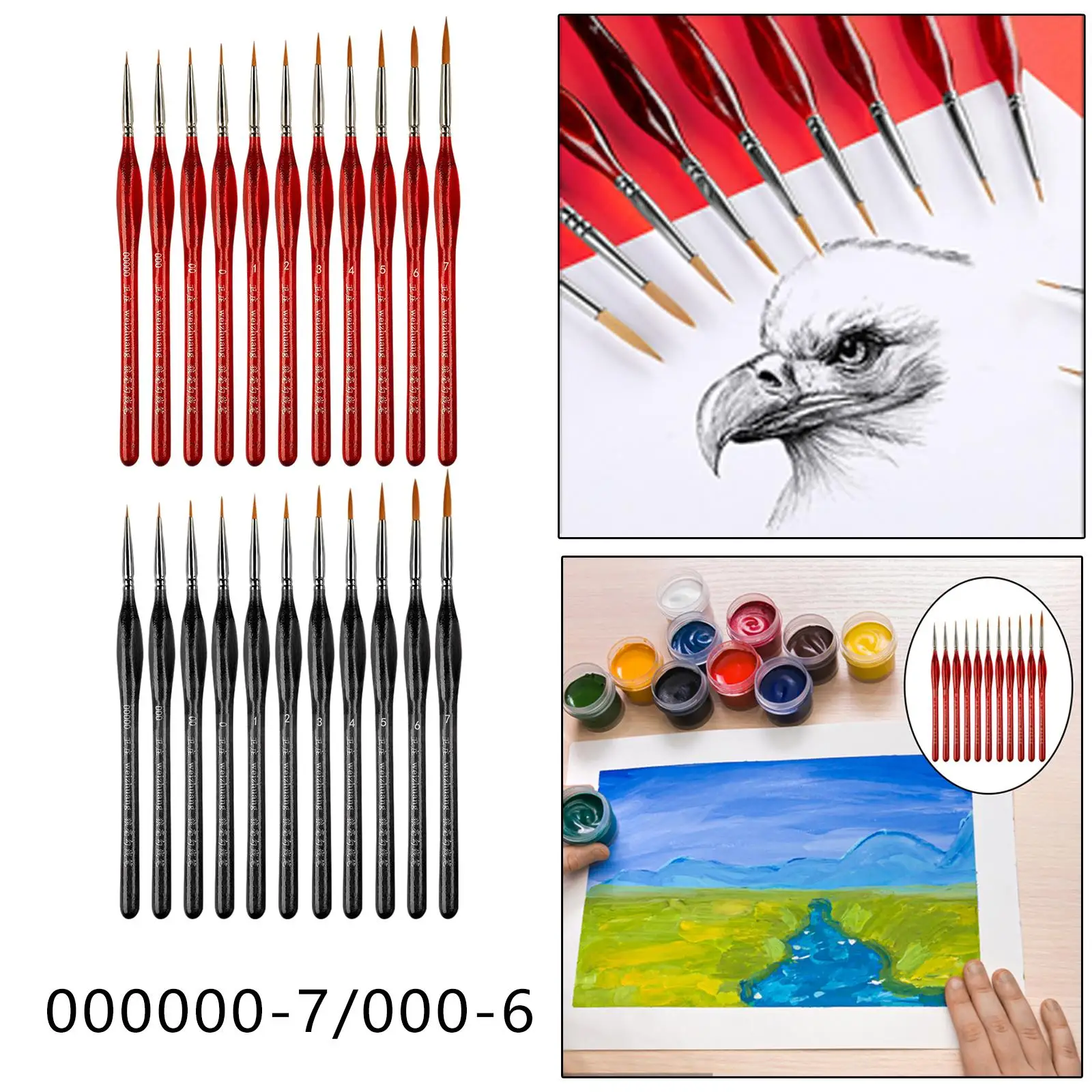

Micro Detail Paint Brushes Set for Detailing Acrylic Oil Watercolor Painting