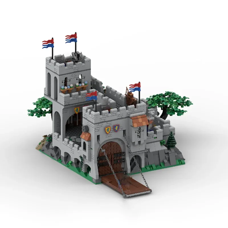 Middeleeuws kasteel Model Moc Bouwstenen Ridders Koninklijk Citadel Model Technologie Bakstenen DIY Montage Speelgoed Vakantiegeschenken