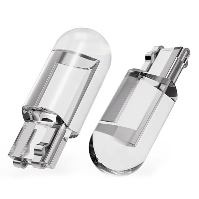 

QM 10Pcs 6000K Dome Light Instrument Lamp LED Replacement Bulbs for Car Acrylic for Shell COB for DC 12V T10 Car LED Lights