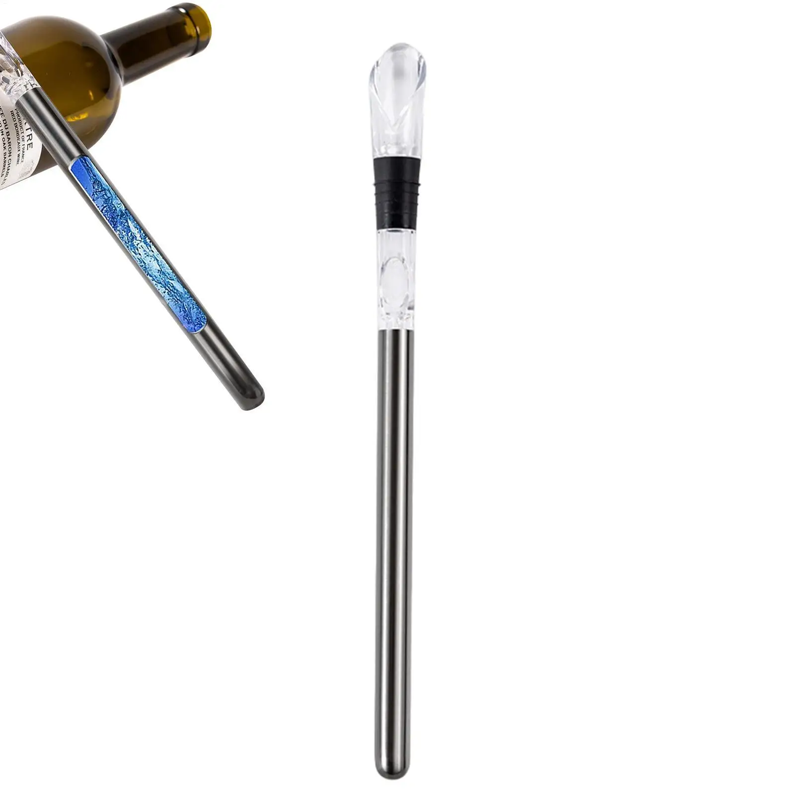 3 In1 Stainless Steel Wine Bottle Cooler Stick  Wine Chiller Rapid Iceless Wine Chilling Rod Aerator Ice Wine Stick Pourer