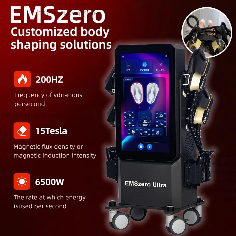 

EMSzero RF 6500w NEO Body Slimming Nova Fat Burning Muscle EMS Sculpting Electromagnetic Stimulate Hiemt Pro Machine