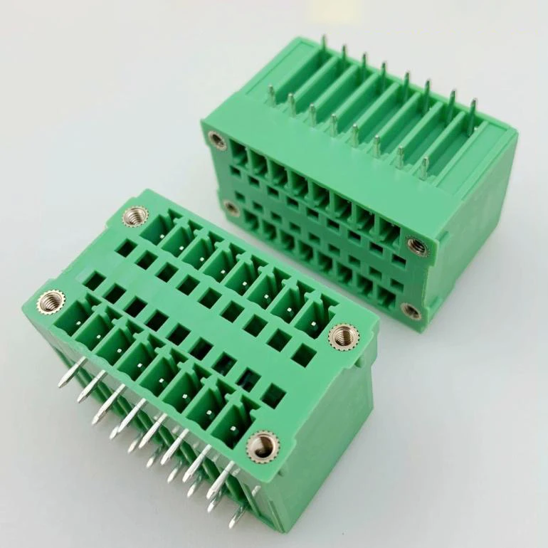 15EDGRHM 3.5 3.81 double-layer wiring terminal block PCB double row bent pin base with plug connector 15EDGRHM 3.5MM 3.81MM