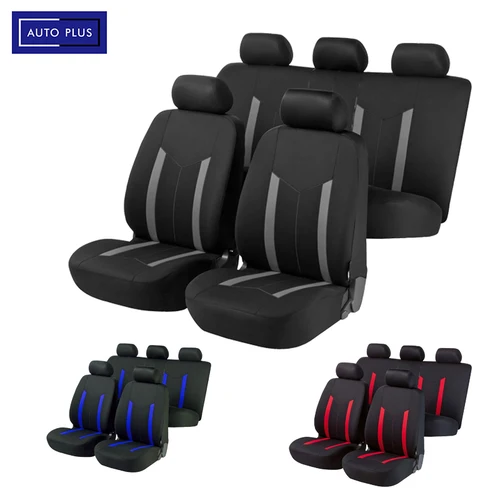 AUTO PLUS Fundas deportivas para asientos de coche, conjunto completo de fundas de asiento de tamaño Universal aptas para SUV, camión, furgoneta, accesorios interiores