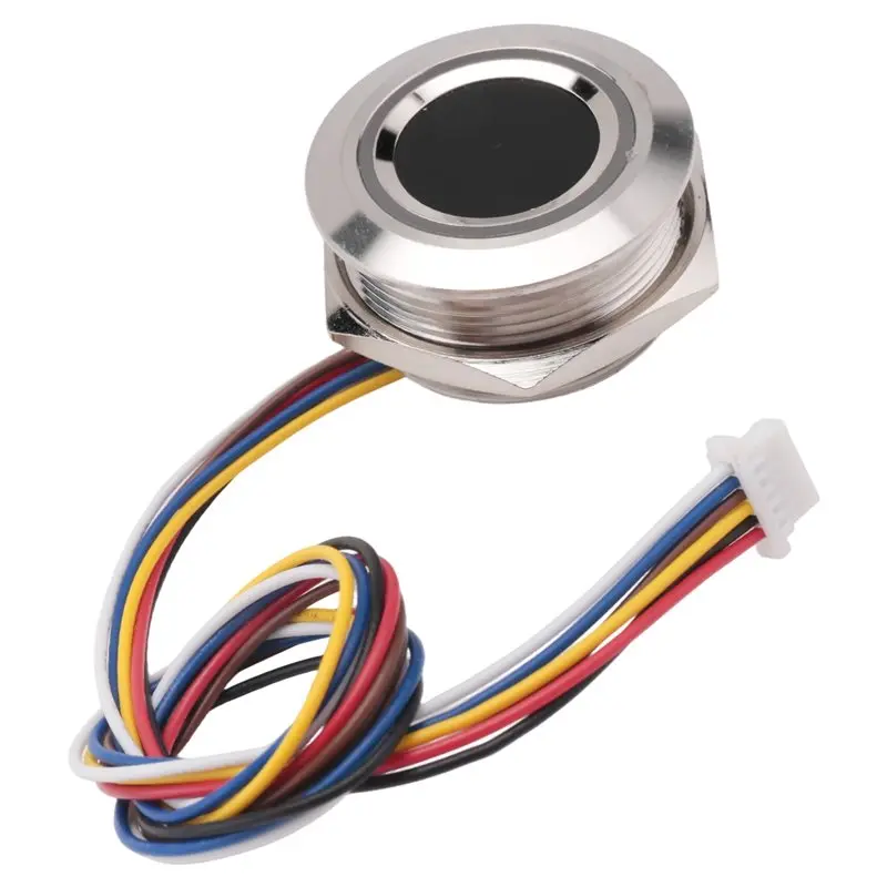 [NEWA64Z!】 R503 Circular Round RGB Ring Indicator LED Control DC3.3V MX1.0-6Pin Capacitive Fingerprint Module Sensor Scanner