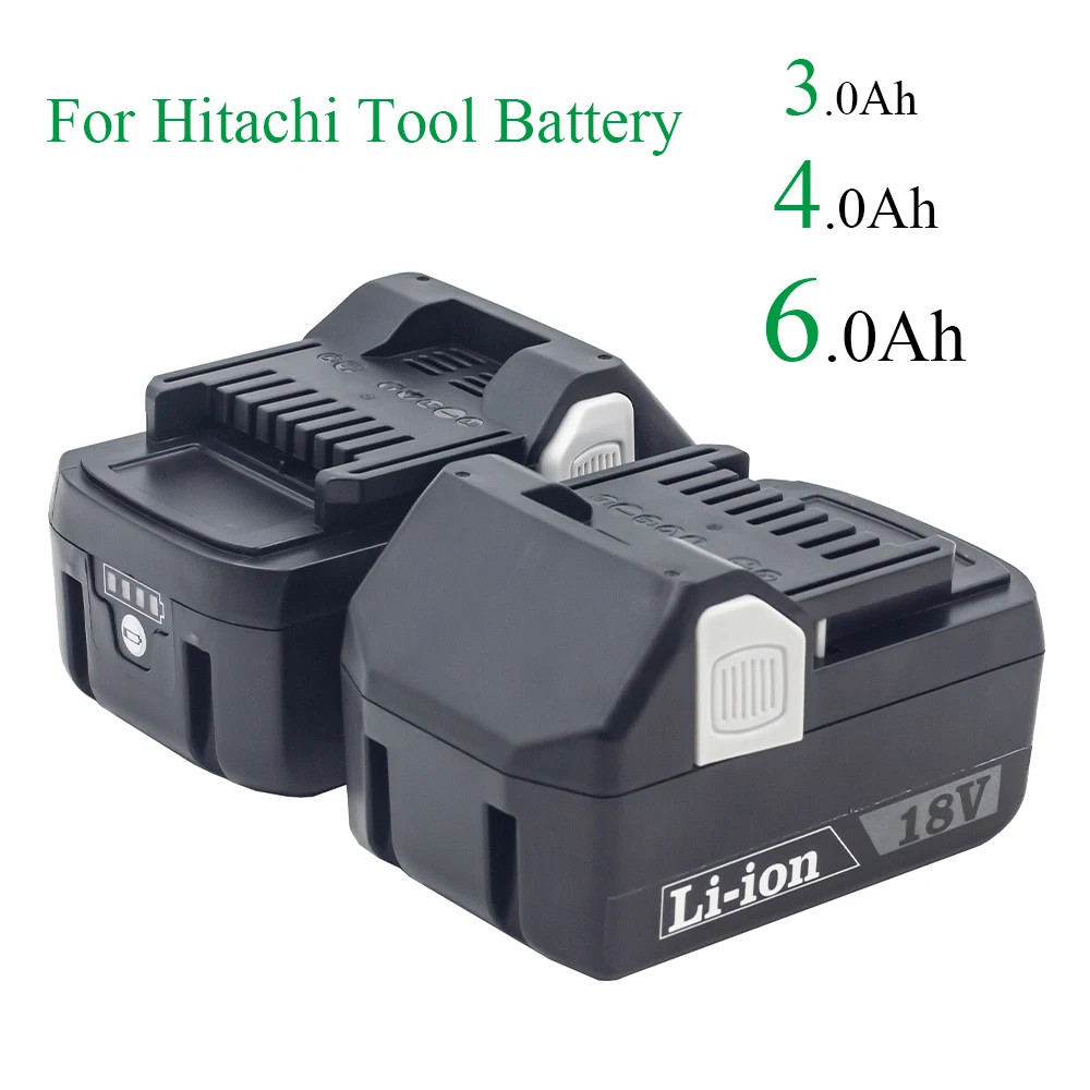 

For Hitachi Tool Battery 3.0Ah-6.0Ah 18V Lithium Replacement Battery for Hitachi Power Tools BSL1830 BSL1840 DSL18DSAL BSL1815X