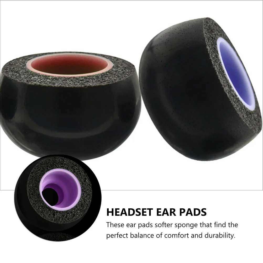 

6Pcs Earphone Ear Pads Durable Sponge Comfortable Soft Headset Pad Covers Long-Lasting Music Headphone Ear Cushions