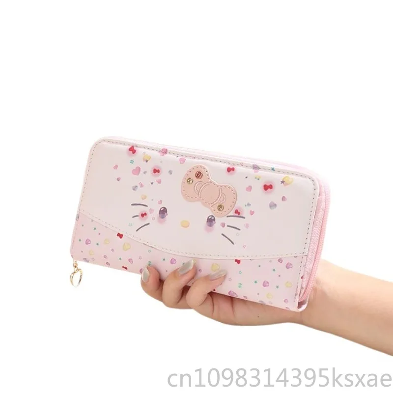  Hello Kitty Wallet for Women PU Leather Portable Waterproof Coin Purse Top Quality Luxury Designer Handbag Fashion Trend