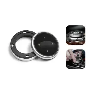

Silver Small Multimedia Knob Cover IDRIVE Decorative Button Suitable For BMW F10 F20 F22 F30 F32 F25 F26 F15 F16