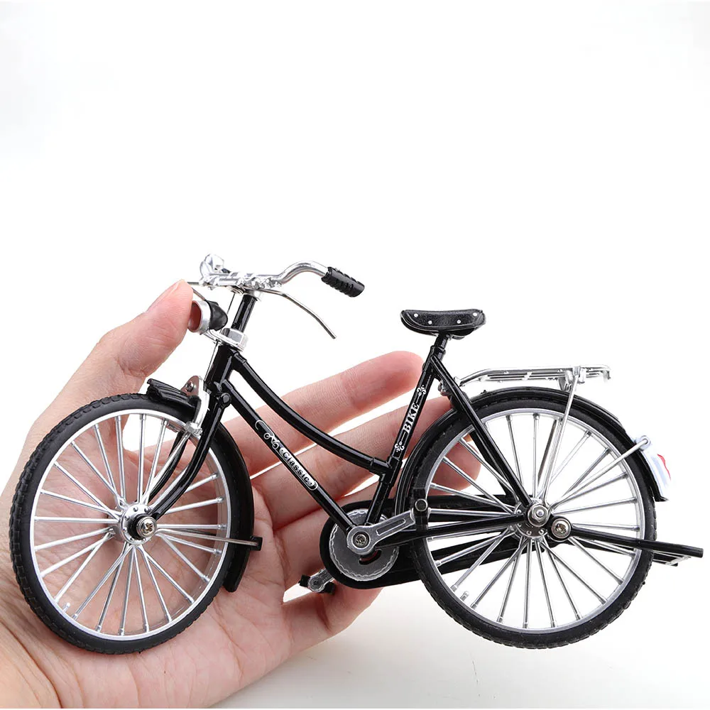 

(Boxed), 1/10 scale, vintage lady commuter bicycle style model, metal casting, tabletop ornament, the best gift