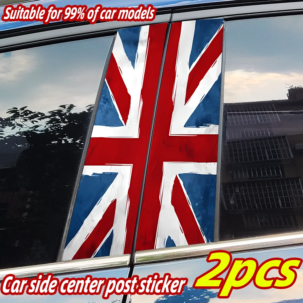 

The Union Jack Flag Car Stickers For MINI Auto B Pillar Waterproof Sunscreen Decor Cover Scratches Car Door Pillar Vinyl Decals
