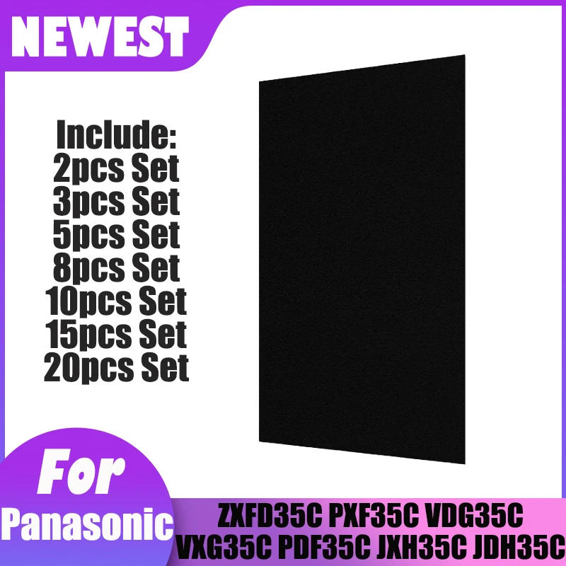 Filtro purificador de aire de 400x217x5mm filtro de carbón activado de algodón para Panasonic ZXFD35C JXH35C JDH35C VDG35C VXG35C PDF35C PXF35C