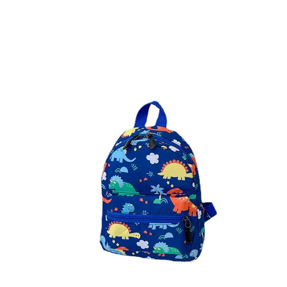 Mochila personalizada con dibujos animados para niños, mochila escolar de pequeño dinosaurio para guardería, bordada con nombre, mochilas simples