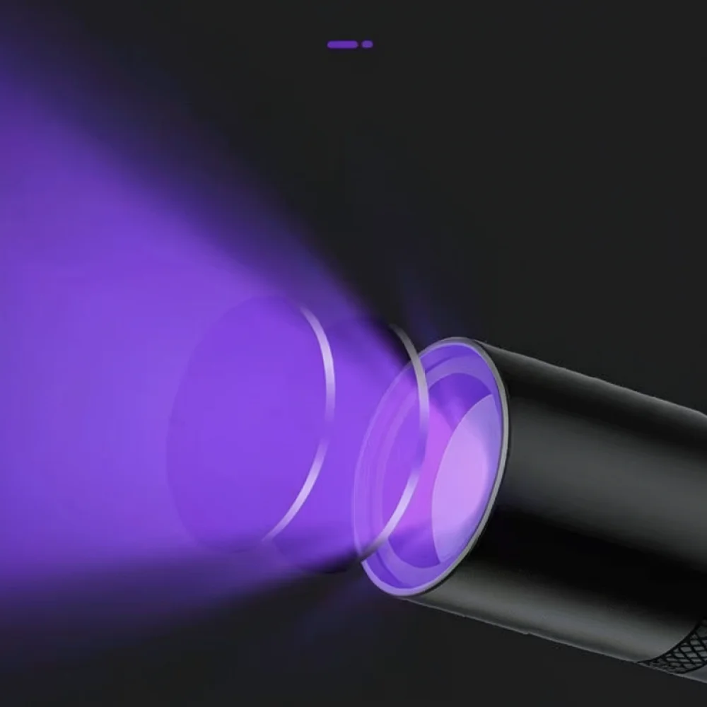UV Torch 365nm Black Mirror Ultraviolet Light Professional Pet Skin Care Tool Fluorescent Agent Detection Money Detector