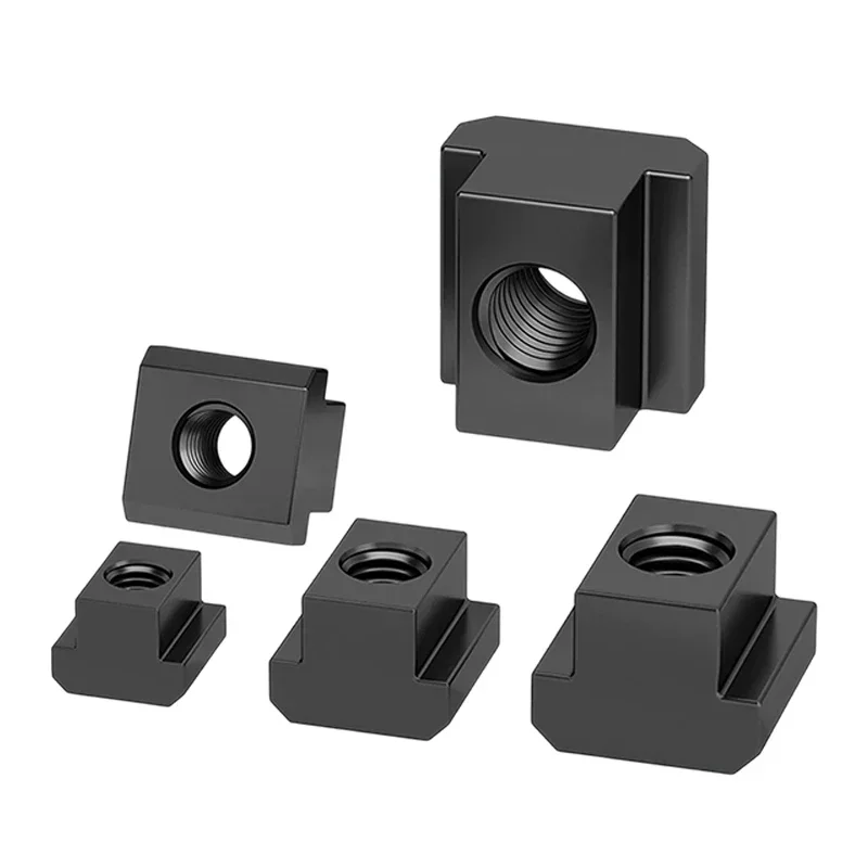 DIN508 Grade 10.9 T-Slot T-Nut, Black Oxide Carbon Steel, Through Tapped Hole M6 M8 M10 M12 M14 M16 M18 M20