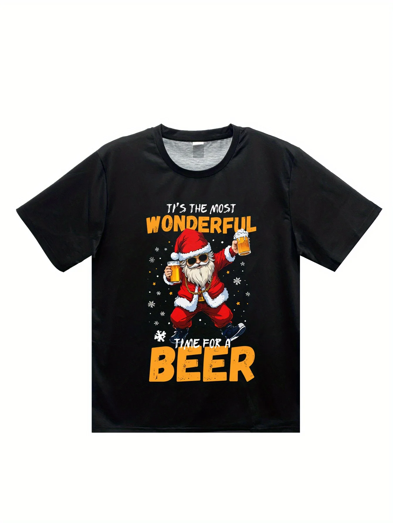 

Menswear Cotton Vintage for Christmas and Oktobeerfest Printed Comfortable Breathable Street Hip Hop Daily Sport Short Sleeves