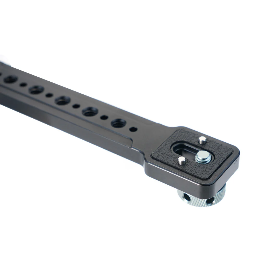 BGNing Aluminium-Horizontalverlängerungsstange mit 1/4-Zoll-Schraube und Arri-Positionierloch für DJI Pocket4 Handy-Fill-Light-Stativstange – Detail 5