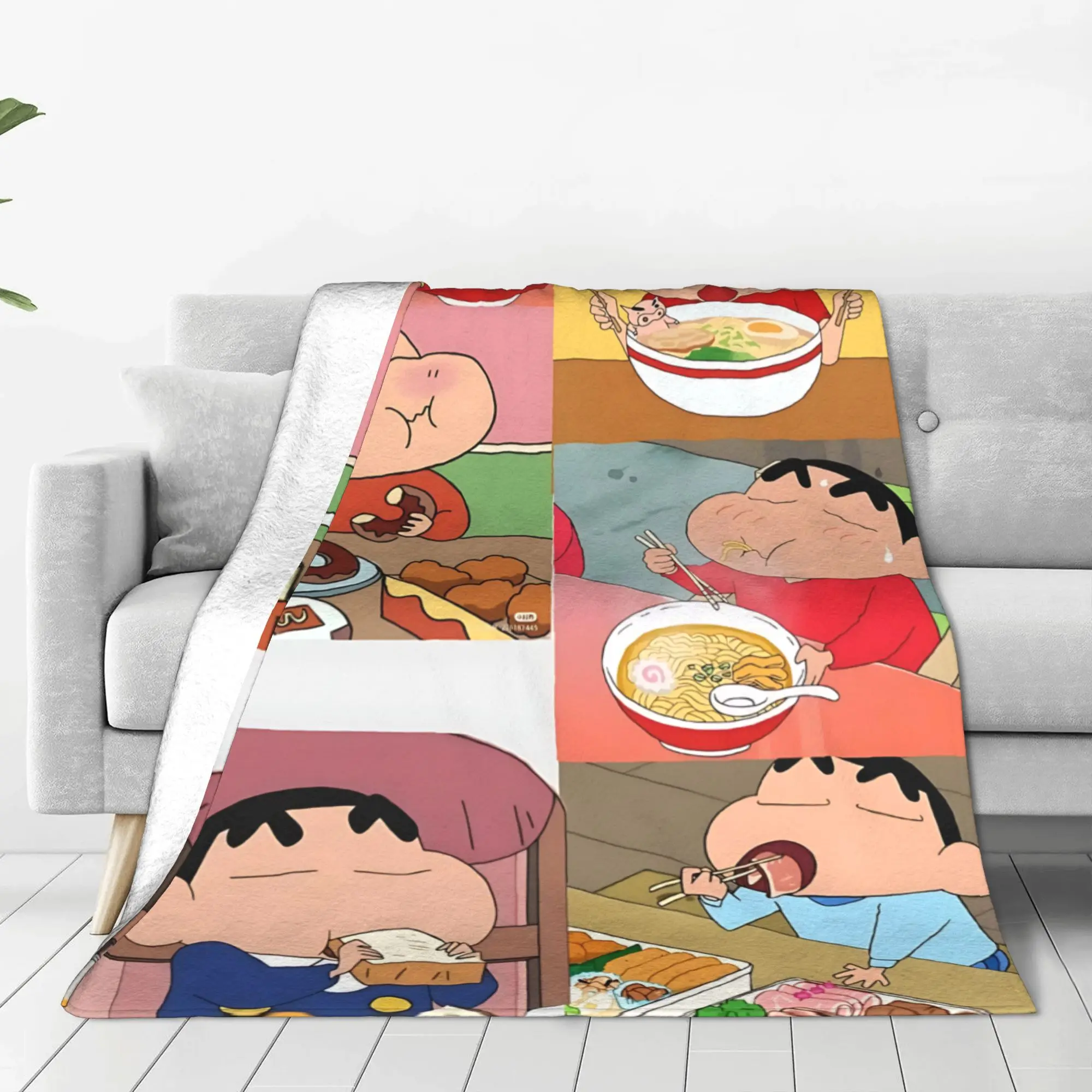 1PC Home Crayon Shin chan‌s Blanket Throw Blanket  Novelty Warm Blanket All Season Gift