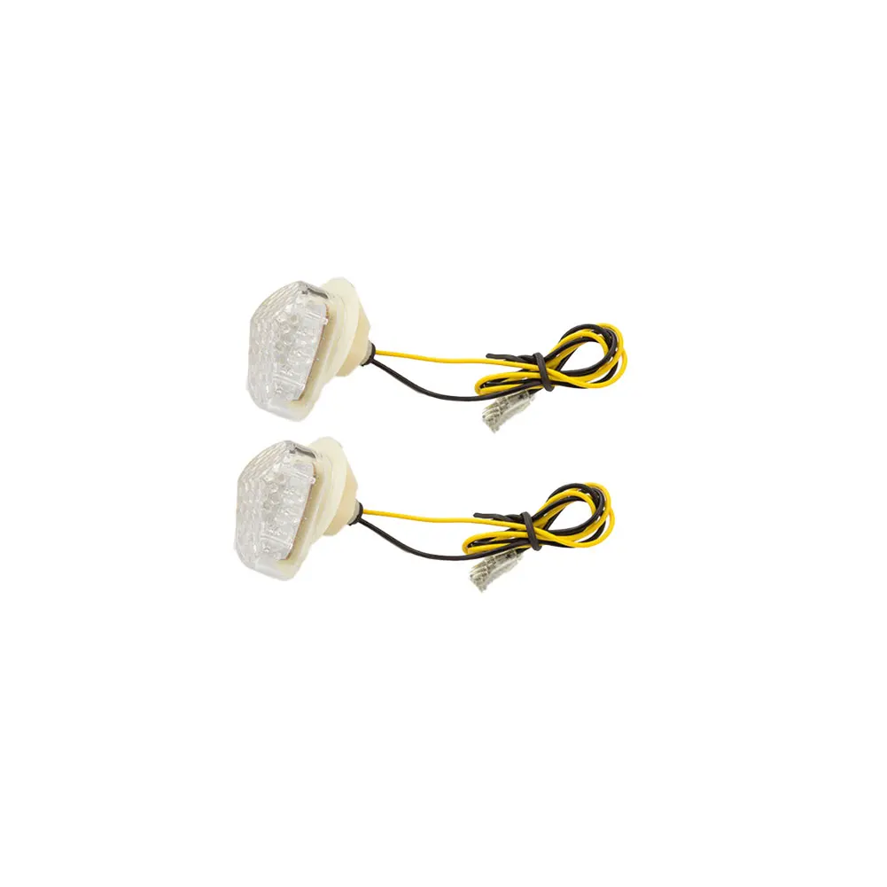2Pcs Motorcycle Flush Mount LED Indicator Light For YZF R6 R6S FZ6S LED Turn Signals Short Indicator Blinkers Flashers Amber