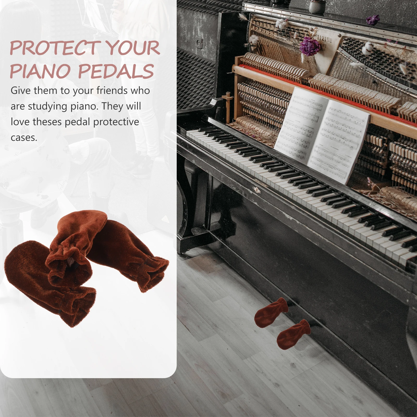 

Piano Pedal Cover Protectors for Pedals Practical Dirtproof Protective Cases Lint Guards Musical