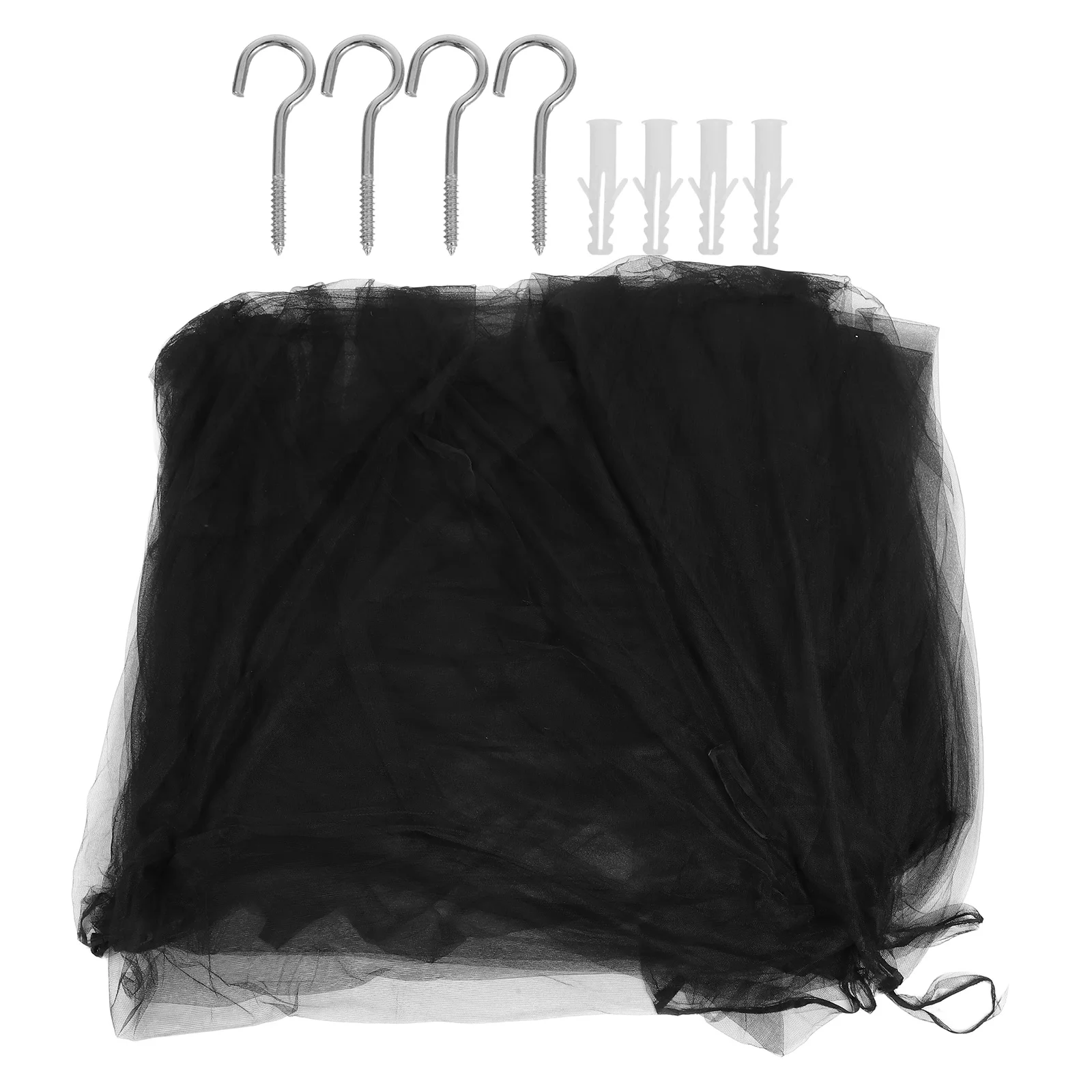 

-Door Mosquito Net Queen Size Large Square Bed Canopy Washable Bedroom Decor Curtain for Home