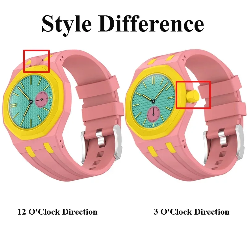 PC Case Silicone Strap Integrated Mod Accessories Convert Pocket Watch to Wristwatch for Swatch x AP Royal POP - view 2