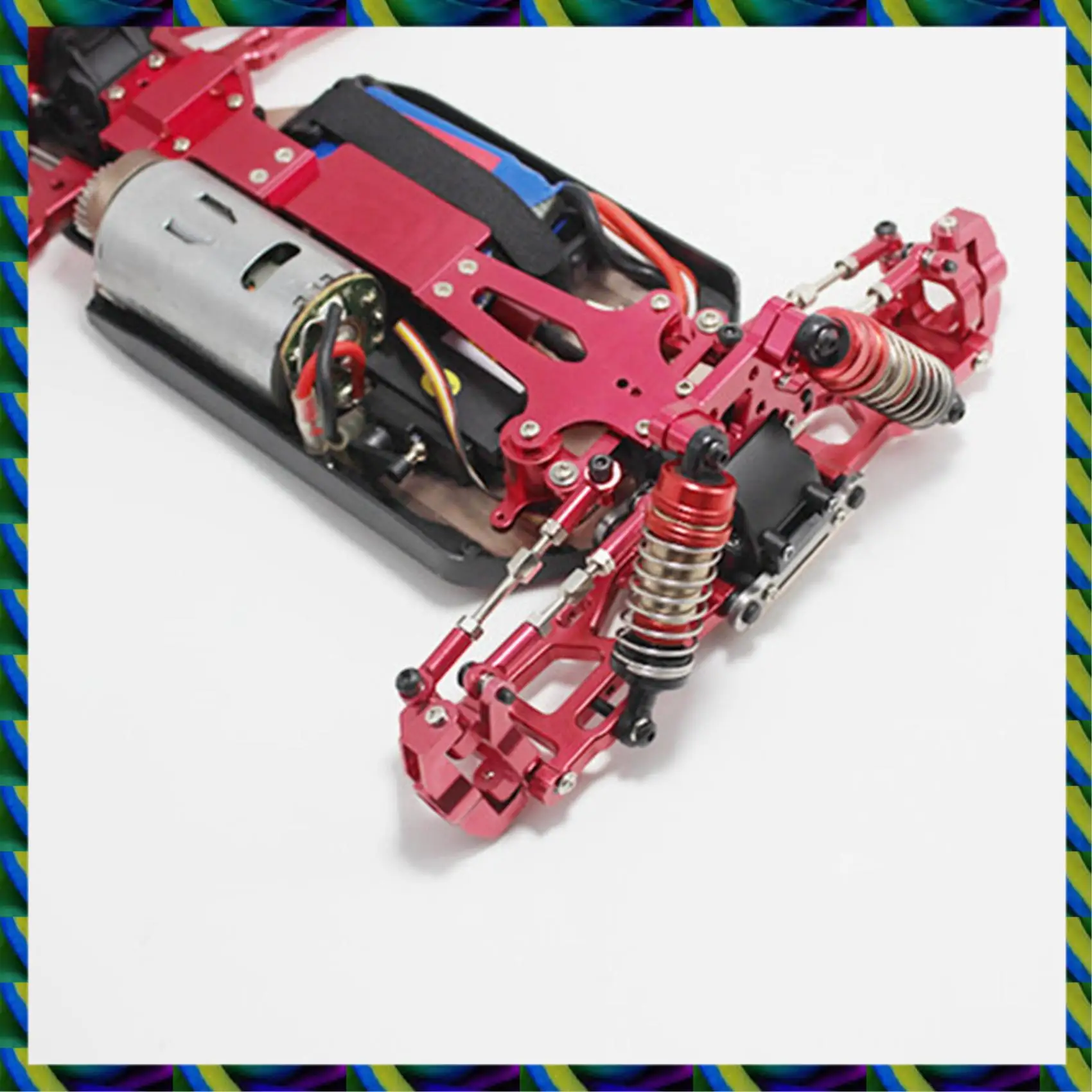 يوميا 2X لـ Wltoys 144001 RC ترقية قطع غيار السيارات المعدنية لوحة الطابق الثاني 144001-1259، أحمر